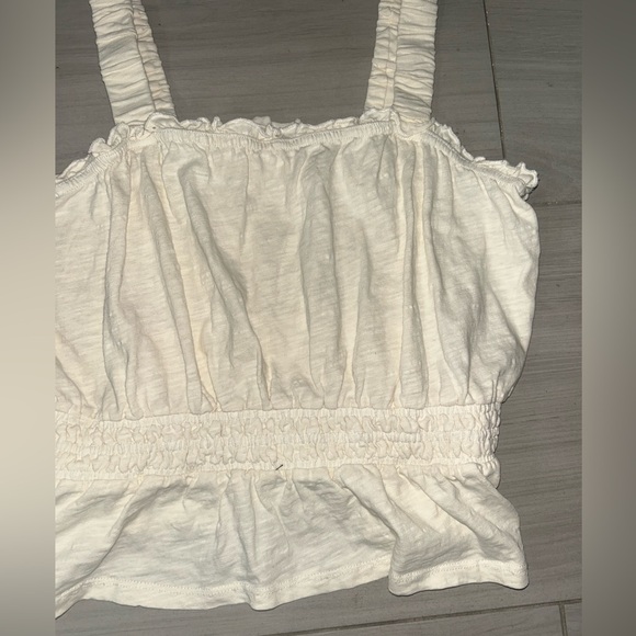 NEW Marine Layer Dylan Smocked Off White Cream Tank - Picture 3 of 5